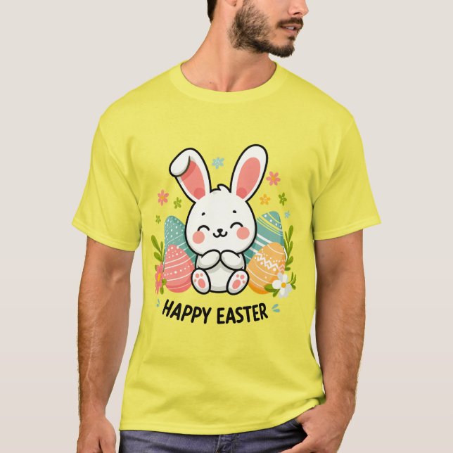T-shirt Joyeux Lapin de Pâques (Devant)