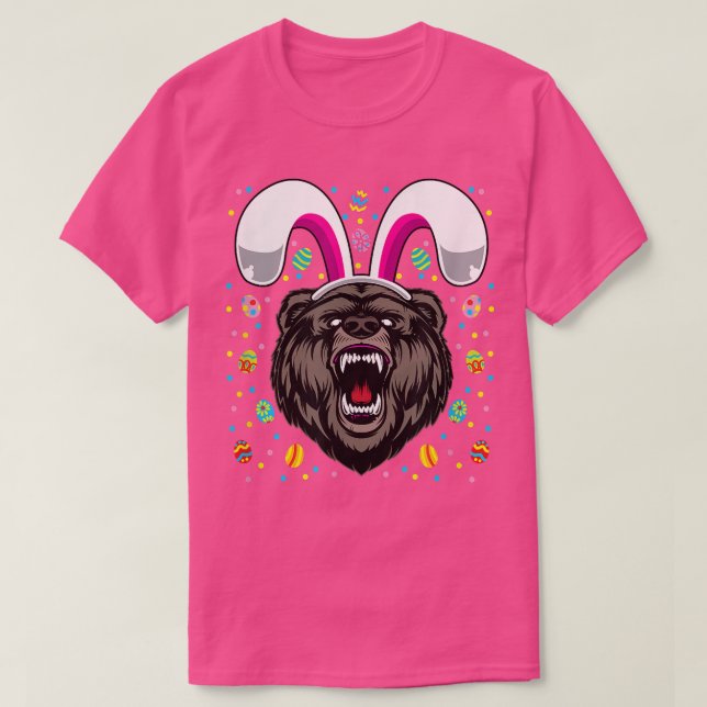 T-shirt Joyeux Lapin de Pâques Ours drôle Animal Christian (Design devant)