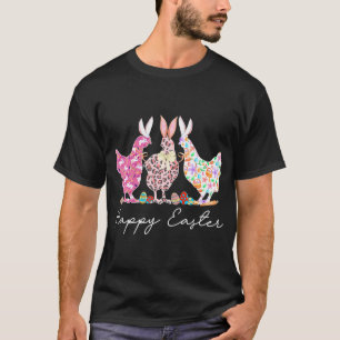 T-shirt Joyeux Lapin de Pâques Poulets Amoureux Pâques Pou