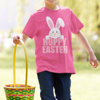 Joyeux lapin de Pâques Pun mignon filles roses