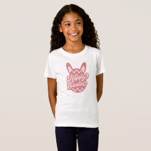T-Shirt Joyeux lapin de Pâques rose