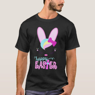 T-shirt Joyeux Lapin de Pâques Sleeping Visage Filles chré