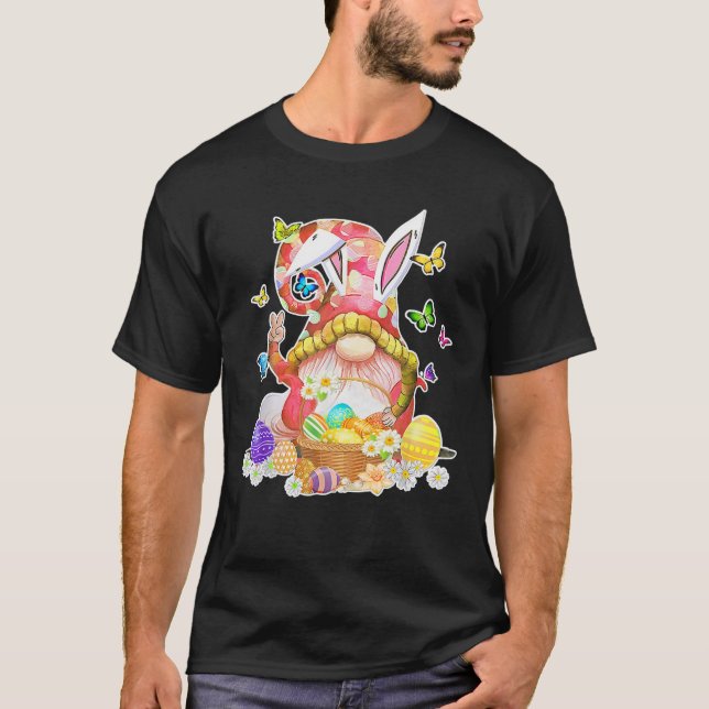 T-shirt Joyeux Lapin Jour de Pâques Gnome Oeuf de Pâques C (Devant)