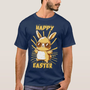 T-shirt joyeux lapin lapin de pâques face drôle jour de pâ
