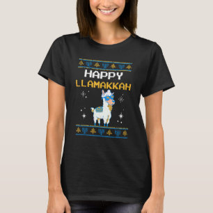 T-shirt Joyeux Llamakkah Cute Juive Llama Lunettes de sole