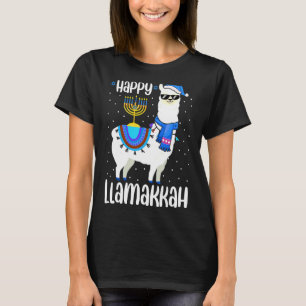 T-shirt Joyeux Llamakkah Cute Juive Llama Lunettes de sole