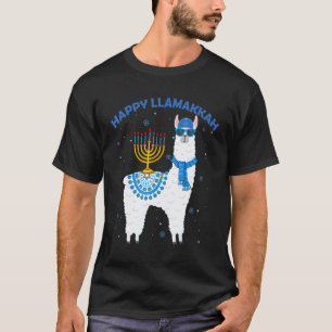 T-shirt Joyeux Llamakkah Hanukkah Lama Chanukah Alpaca Fem
