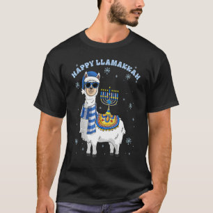 T-shirt Joyeux Llamakkah Hanukkah Lama Chanukah Alpaca Gir