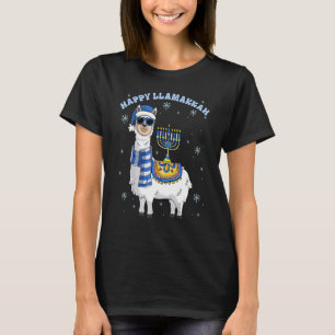 T-shirt Joyeux Llamakkah Hanukkah Lama Chanukah Alpaga Gir