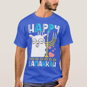 T-shirt Joyeux Llamakkah Juif Hanoukka Chanukah Menorah L