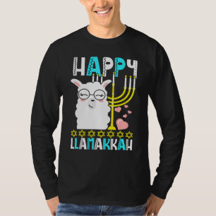 T-shirt Joyeux Llamakkah Juif Hanoukka Chanukah Menorah L
