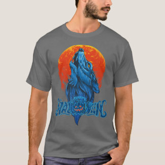 T-shirt Joyeux loup de lune d'Halloween 4317