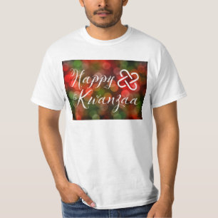 T-shirt Joyeux luminaires Kwanzaa Bokeh Umoja