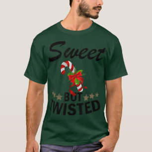 T-shirt Joyeux mais tordu Noël Sucre de canne drôle de Noë