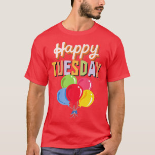 T-shirt Joyeux Mardi Avec Ballons Colorés