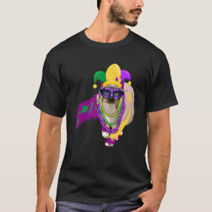 T-shirt Joyeux Mardi Gras Cute Chat Portant Des Perles Jes
