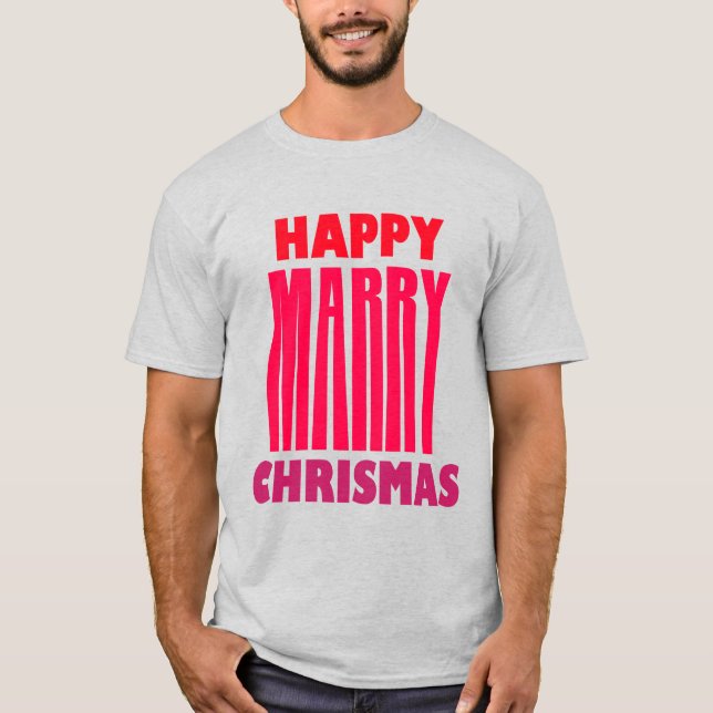 T-shirt Joyeux mariage de noël  (Devant)