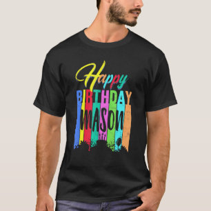 T-shirt Joyeux Mason Anniversaire Nom Personnalisé Personn