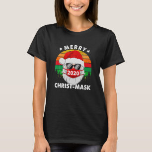 T-shirt Joyeux Masque Christ 2020 Père Noël Masque Visage 