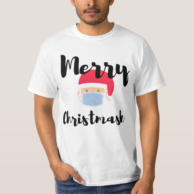 T-shirt Joyeux masque de Noël mis en quarantaine Noël 2020 (Devant)