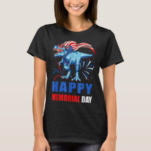 T-shirt Joyeux Memorial Day 4 juillet Dinosaur American F