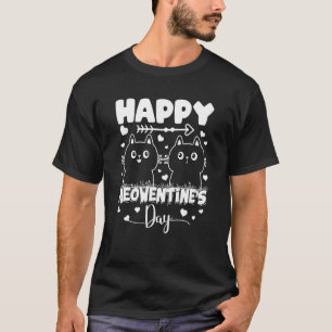 T-shirt Joyeux Meowentine's Day Drôle Mignonne Design Chat