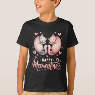 T-shirt Joyeux Meowentine's mignon Valentine Amoureux des