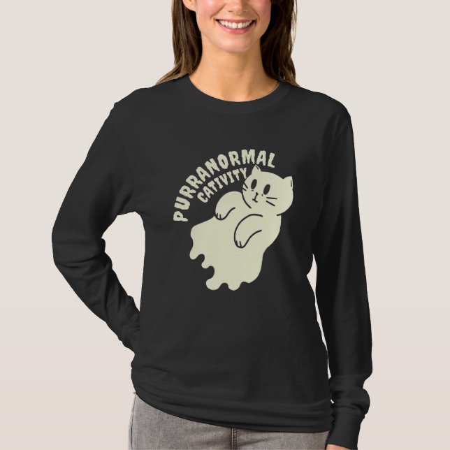 T-shirt Joyeux Mew O Ween Chat Noir Pour Halloween (Devant)