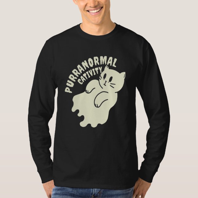 T-shirt Joyeux Mew O Ween Chat Noir Pour Halloween (Devant)