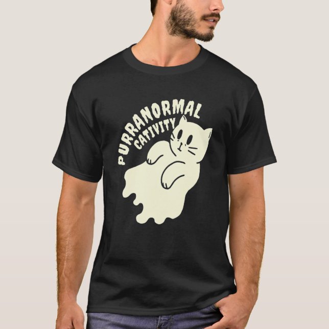 T-shirt Joyeux Mew O Ween Chat Noir Pour Halloween (Devant)