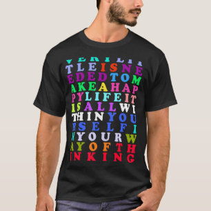 T-shirt Joyeux mode de vie Pensées positives Arc-en-ciel s