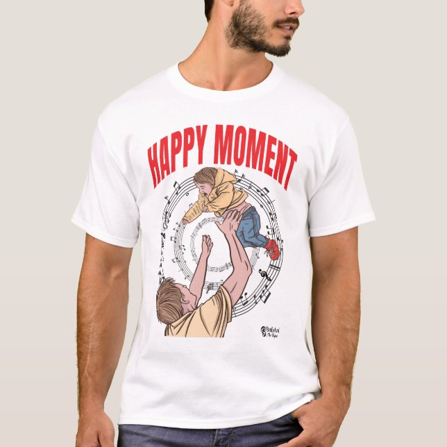 T-shirt Joyeux moment blanc (Devant)