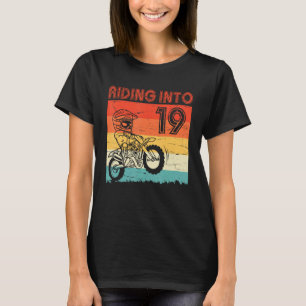 T-shirt Joyeux Mon Anniversaire Motocycle Rider En 19 Y