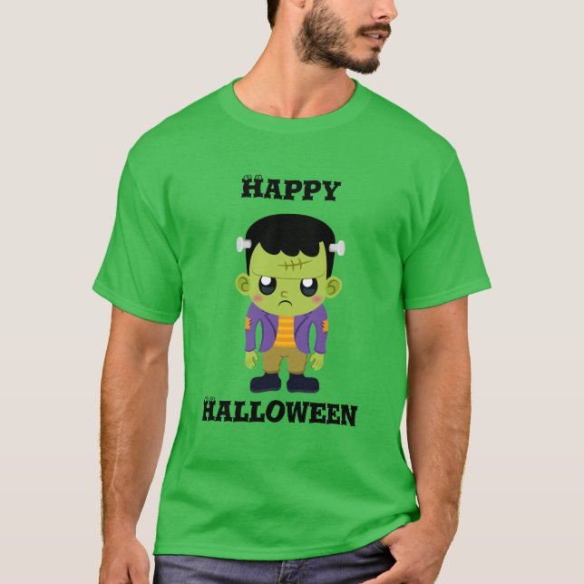 T-shirt Joyeux monstre d'Halloween (Devant)