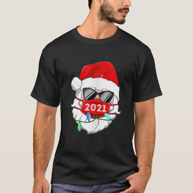T-shirt Joyeux Noël 2021 Père Noël lunettes de soleil Matc (Devant)