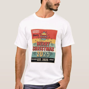 T-shirt Joyeux Noël 2025 Ornement rétro Tee