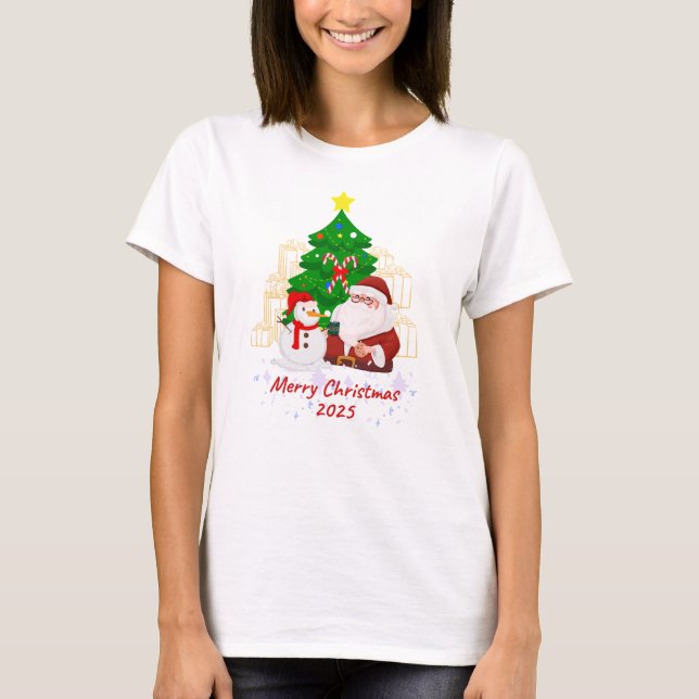 T-shirt Joyeux Noël 2025 Unisex Jersey Tee (Devant)