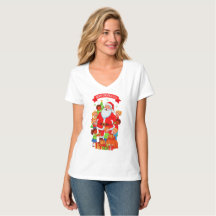 JOYEUX NOËL 2525 FEMME T SHIRT BASIQUE COL V