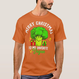 T-shirt Joyeux Noël À Mon Vegan Favori Fun Veggie Funny Ve