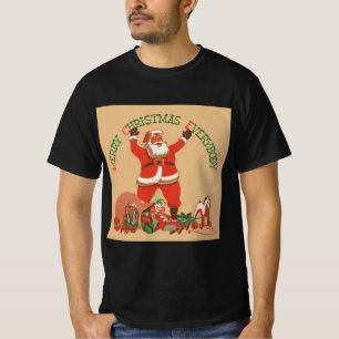 T-shirt Joyeux Noël à tous ! Père Noël vintage