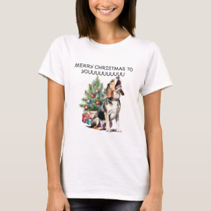 T-shirt Joyeux Noël à votre Beagle