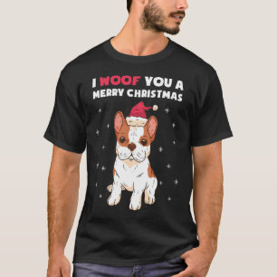 T-shirt Joyeux Noël à vous French Bulldog Amour pour chien
