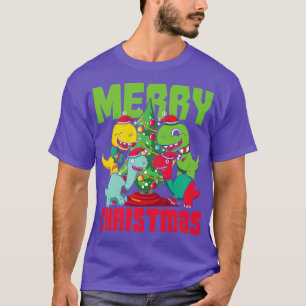 T-shirt Joyeux Noël à Xmas Trex Dinosaur