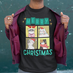 T-shirt Joyeux Noël adorable Chats de Noël
