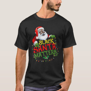 T-shirt Joyeux Noël afro-américain Père Noël Black Matters