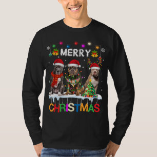 T-shirt Joyeux Noël American Bully Père Noël Christmas Tre