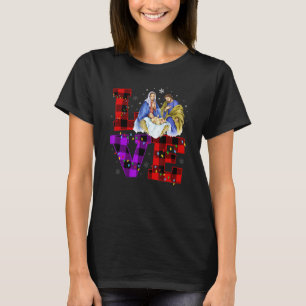 T-shirt Joyeux Noël Amour Nativité Laurie Furnell Xmas