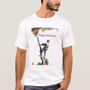 T-shirt Joyeux Noël arboriste chirurgiens des arbres tronç