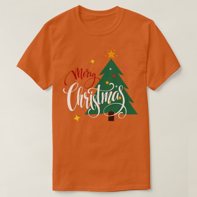 T-shirt Joyeux Noël Arbre Snowflakes Ornements Hiver H (Design devant)