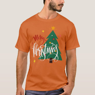 T-shirt Joyeux Noël Arbre Snowflakes Ornements Hiver H